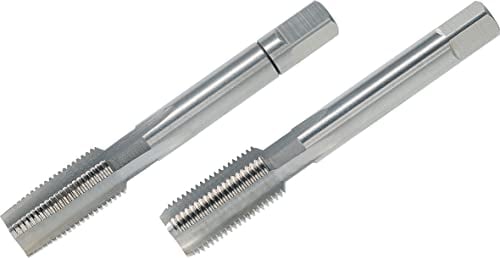 VÖLKEL Handgewindebohrer 2-tlg. Satz | DIN 5157 | HSS-G - G (BSP) 1/2 x 14 | Rohrgewindeschneider 1/2 Zoll | HSSG Gewindeschneider | Gewindebohrer Set | Für Durchgangs- und Sackloch