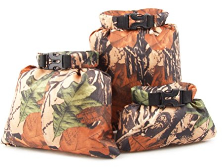 WINOMO 3pcs 1,5 L + 2,5 L + 3,5 L wasserdicht Dry Bag Beutel Aufbewahrungsbeutel für Camping Bootfahren Kajak Rafting Fischen (Camouflage)
