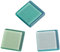 Rayher Acryl Mosaik, transparent 1x1cm, ca. 205Stück, SB-Box 50g, helle Grüntöne-Mischung, quadratisch, Kunststoffsteine, Kunststoffmosaik durchscheinend, 14540414, Mittel