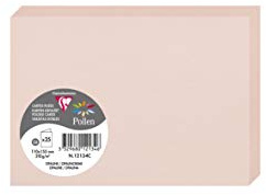 Clairefontaine 12134C - Packung mit 25 Karten Pollen, gefaltet, Format C6 11x15,5cm, 210g, ideal für Einladungen und Korrespondenz, Opaline, 1 Pack