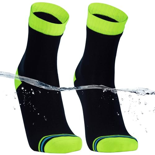 DexShell Waterproof Hiking Socks for Men & Women, All-Weather Walking & Outdoor Protection, Cotton Inners with Breathable Membrane, HVY Black, Unisex MD