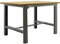 SimonRack Werkbank 600 kg Belastbarkeit, 86,5x120x75 cm, Große Arbeitsfläche Arbeitsfläche, Arbeitstisch, Holz-Arbeitsplatte, Grau/Holz Mdf - BT6