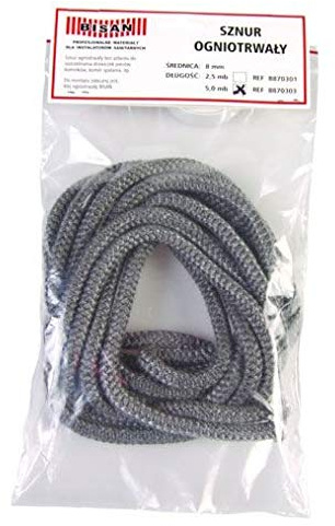 2,5m Heat Resistant Stove & Fire Rope for Wood Burning Stove Doors Flue Seal