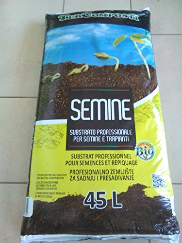 Tercomposti Semine terriccio Terra substrato Professionale per semine e trapianti 45 Litri