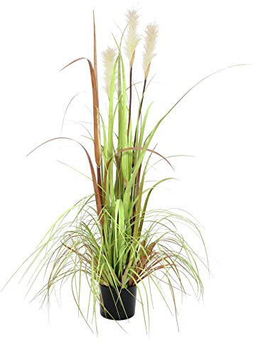 artplants.de Deko Federgras, 3 Rispen, real Touch, 120cm - Kunstpflanzen Gras - Grasbündel