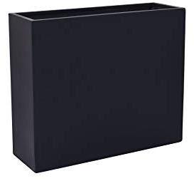 VIVANNO Großer Pflanzkübel Raumteiler auf Rollen, Fiberglas, Wetterfest, 88x75x30 cm, Innen & Außen, Anthrazit