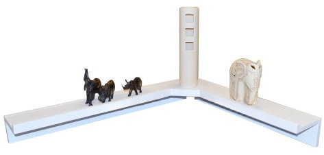 WATSONS CORMA - Floating Corner Storage/Display Shelf - White