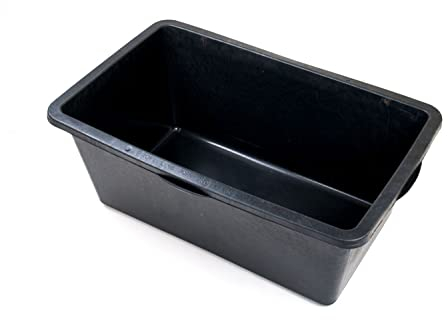 Grüner Jan Mörtelkasten 60 L Mörtelwanne Zementwanne Baukübel Mörtelkübel Wanne Baueimer - Stylish and Modern Baukasten - Schwarz, 72 x 42 x 28.5 cm