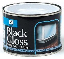151 Coatings Gloss Non-Drip Paint 180ml Black - 388872 by 151 Coatings