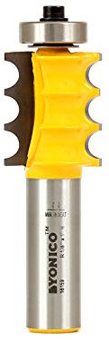 Yonico 16159 - Furniture Trim & Molding Router Bit, Triple Bead - Radius: 1/8 - 1/2 Shank