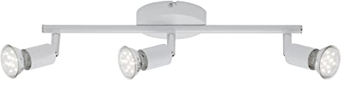 Briloner Leuchten LED Deckenstrahler, Deckenleuchte, Deckenlampe, Spots, Wohnzimmerlampe, Deckenspot, Lampe Kinderzimmer, Deckenbeleuchtung, Deckenlampe Wohnzimmer Schlafzimmer, LED Lampe, schwenkbar 2767-036, weiß, 38.5 x 6.5 x 9.5 cm