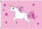 AZ FLAG - Flagge Rosaes Einhorn - 150x90 cm - Unicorn Fahne 100% Polyester mit Messing-Ösen - 110g