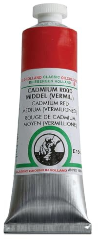 Old Holland Huile classique : 40ml Rouge cadmium moyen (Verm)