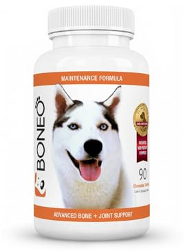 Boneo Canine Maintenance Formula- Lactoferrin-Based Bone and Joint Supplement for Dogs- 90 Ct Chewable Tablets, Liver and Sausage Flavor