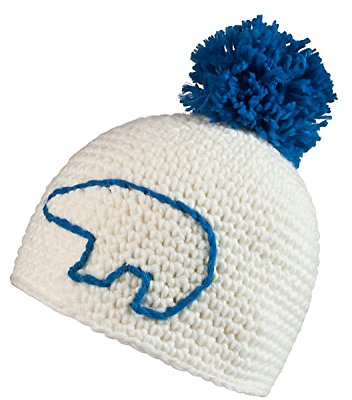 Eisbär Mütze Jay Pompon weiß/blau mit Pommel
