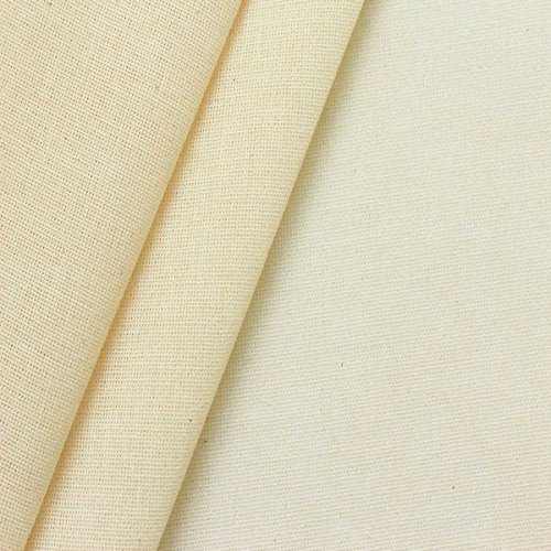 Stoffkontor - Baumwolle Schleiernessel Windelnessel Stoff - Meterware, Farbe Roh-Weiss/Ecru - zum Nähen von Bekleidung und Dekoration, Basteln, etc.