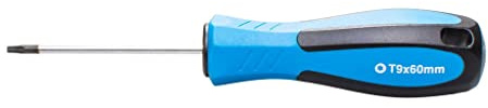 SW-Stahl 31709SB Schraubendreher T9 x 60 mm - TX Schraubenzieher Werkzeug | T-Profil Torx-Schrauber aus S2-Stahl - Ergonomischer 2K-Griff mit Aufhängeloch zur Drehmomentverstärkung