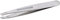 TWEEZERMAN Mini Pinzette (Handgeschliffene Schräge Spitzen, Augenbrauen zupfen, Profi-Qualität, Rostfreier Edelstahl), Silber