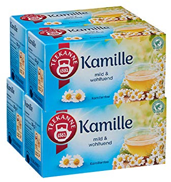 Teekanne Kamille 20 Beutel, 4er Pack (4 x 30 g Packung)
