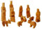 Carver 's Art, LLC groß oliv Holz Krippe 12 PCS mit 3D-Tiere