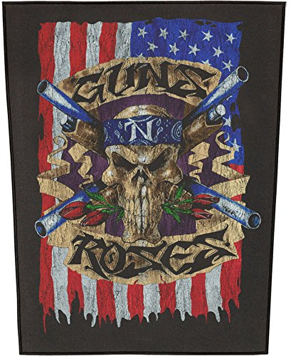 Music Backpatch featurin a Guns N' Roses Flag Design 28x35.5cm