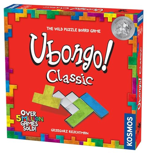 Thames & Kosmos - Ubongo!, Classic - Level: Beginner - Unique Puzzle Game - 1-4 Players - Puzzle Solving Strategy Board Games for Adults & Kids, Ages 8+, 696184