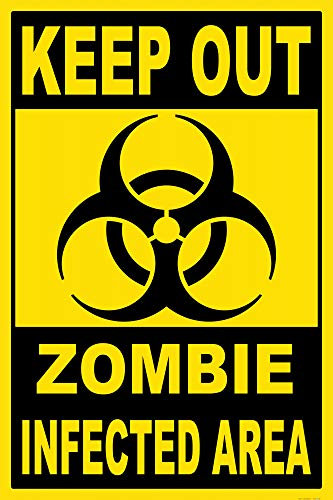 1art1 Zombies Poster Keep Out, Zombie Infected Area Kunstdruck Bild 120x80 cm