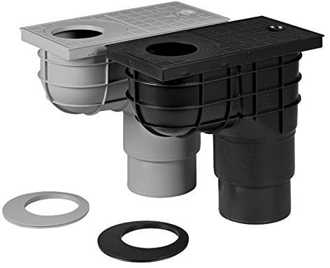 Underground Drainage Bottle Gully Floor Drain Water Trap Hopper 305x155mm Ø125 or Ø110mm