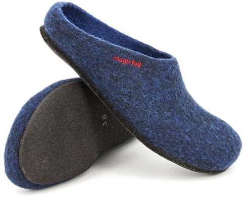 Magicfelt Filz-Hausschuh 709 aus 100% Merino-Wolle | Pantoffel für Damen & Herren mit anatomisch geformter Filz-Latex-Sohle - Made in Tirol