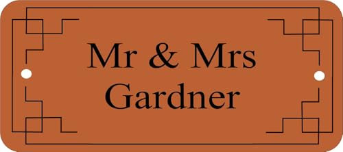 [Custom] COPPER DOOR NAMEPLATE SIGN ENGRAVED PERSONALISED LDP65 90mm X 40mm