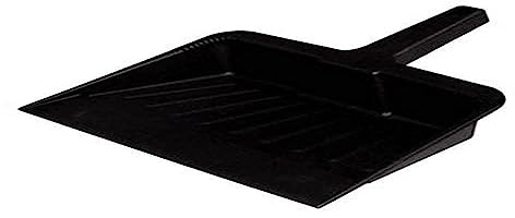 Jantex 6379 Heavy Duty Dust Pan 125X315X330mm Black Cleaning Sweeper Broom Mop