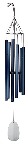 Woodstock Wind Chimes for Outside, Outdoor Decor, Garden and Patio Decor, Front Porch Decor 44 Decorative Bells of Paradise Wind Chime Pacific Blue (BPLPB)
