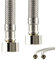 'tecuro sanitaire Connexion Tuyau de raccordement tuyau rallonge 3/8 écrou-raccord x 3/8 avec écrou – Longueur 200 mm