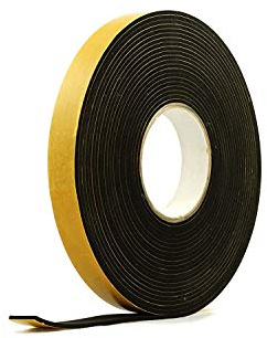 RS® Neoprene Rubber Self Adhesive Sponge Strip 25mm (W) x 3mm (T) x 10m (L) | 3mm thick | For Sealing, Gaskets, Weather Strip, Cushioning, Noise Reduction, Anti vibration, Anti slip, Industrial & DIY
