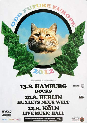 Odd Future - Europe, Tour 2012 » Konzertplakat/Premium Poster | Live Konzert Veranstaltung | DIN A1 «