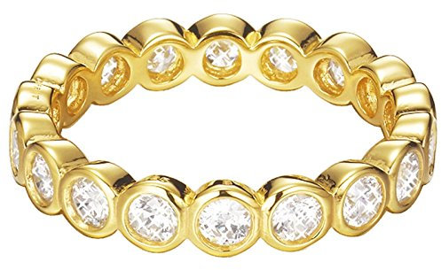 Esprit Damen-Ring 925 Sterling Silber, vergoldet, Zirkonia Embrace Gr.50 (15.9) ESRG92348B160