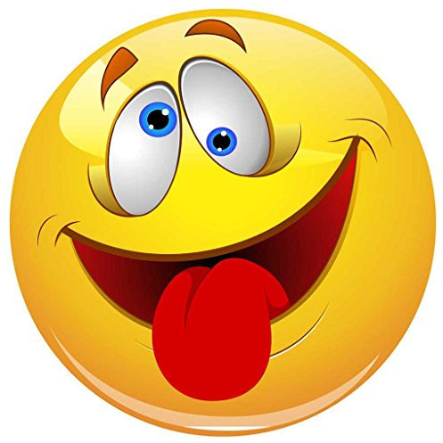wall-art-design Smiley Fun Aufkleber 200 mm selbstklebend, glänzend für Auto, Motorrad, Fahrrad, Boot oder Caravan