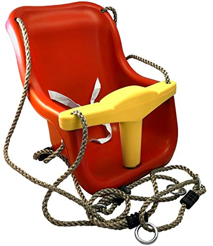 Siège de balançoire pour bébé avec corde et anneaux de fixation