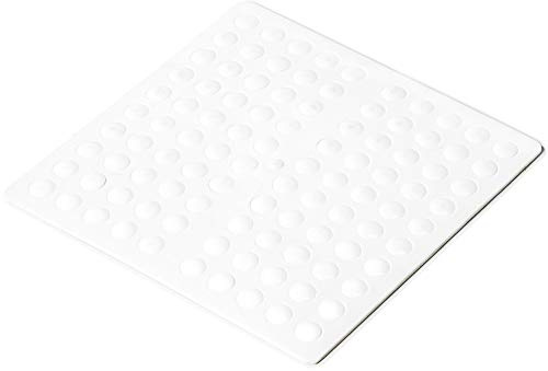 Adsamm® / 100 x selbstklebende Anschlagpuffer/ø 7.0 mm/Höhe 1.5 mm/rund/halbkugelförmig/Weiß/Elastikpuffer zum Kleben für Möbel, Türen, Deckel, Glastisch, Fliesen