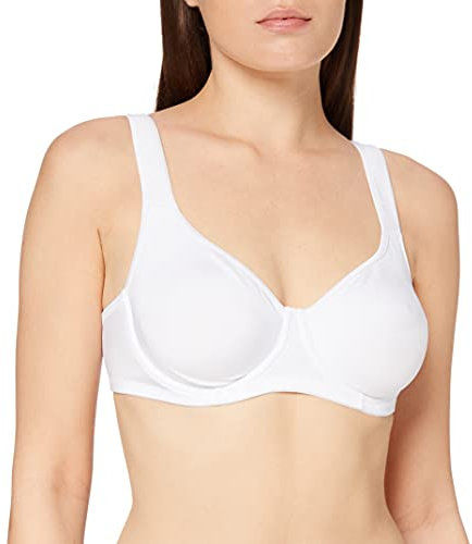 Sassa Damen BH Bügel doppelt vorgeformt, Einfarbig, Gr. 80D, Weiß