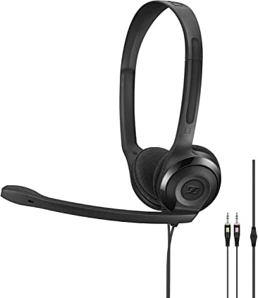 EPOS PC 3 CHAT, Cuffie per computer, due jack plug-and-play da 3,5 mm, nero