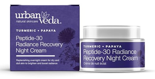 Urban Veda Peptide-30 Radiance Night Cream| Vitamin C Cream For Dry Skin | Peptide and Turmerone | Night Moisturiser |Anti Aging Face Cream | Collagen Face Cream | 50 ml