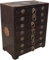 GURU SHOP Schubfachschränkchen, Apothekerschränkchen, Schmuck Schränkchen - Modell 1, Braun, 32x23x13 cm, Dosen, Boxen & Schatullen