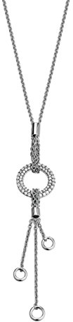 ESPRIT Damen Silber Kette 43 cm mit Zirkonia Charms