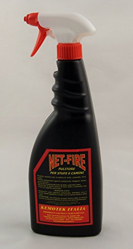 Net Fire ml 750 Limpieza tintes Limpiador de estufas de pellets pellets Chimenea Horno Rejilla cristales estufas