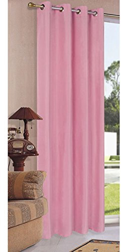 Vorhang Blickdicht Schal, Matte unifarbene Gardine mit Ösen. Material aus Microsatin Micofaser-Gewebe., 175x145, Pink, 20405