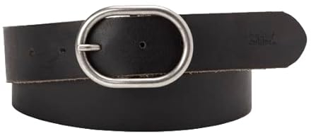 Levi's Damen Circle Buckle Core Gürtel, Schwarz (Black), 95 cm (Herstellergröße: 95)