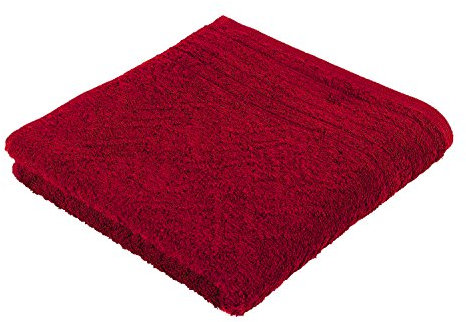 frottana Elegance – Handtuch 50 x 100 cm aus 100% Baumwolle, ruby