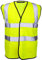 MyShoeStore® Hi Vis Vest Yellow & Orange Small to 6XL 2 Band & Brace (3XL, Yellow)