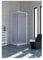 Mampara de Ducha 100x100 CM 185 de PVC mod. Acquario con apertura Lateral